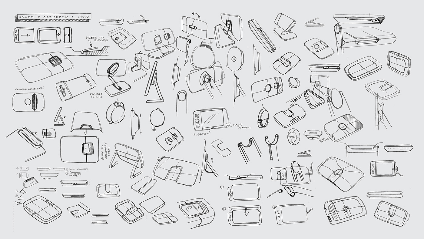 Jack Thrun，Wacom iPad，smart cover，Bracket，parts，desktop，