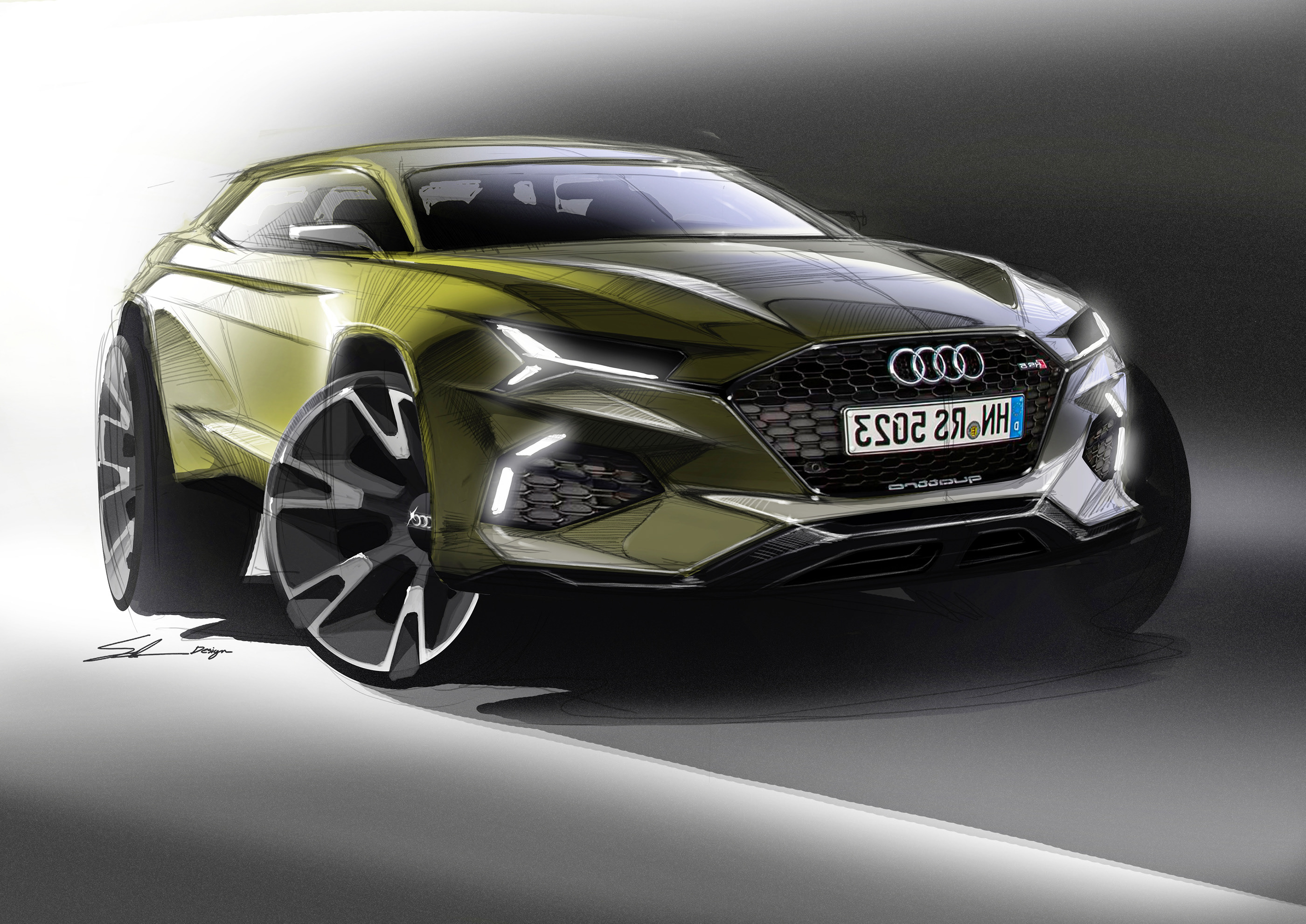 Light and shadow，hosein Soleiman，Hand drawn，