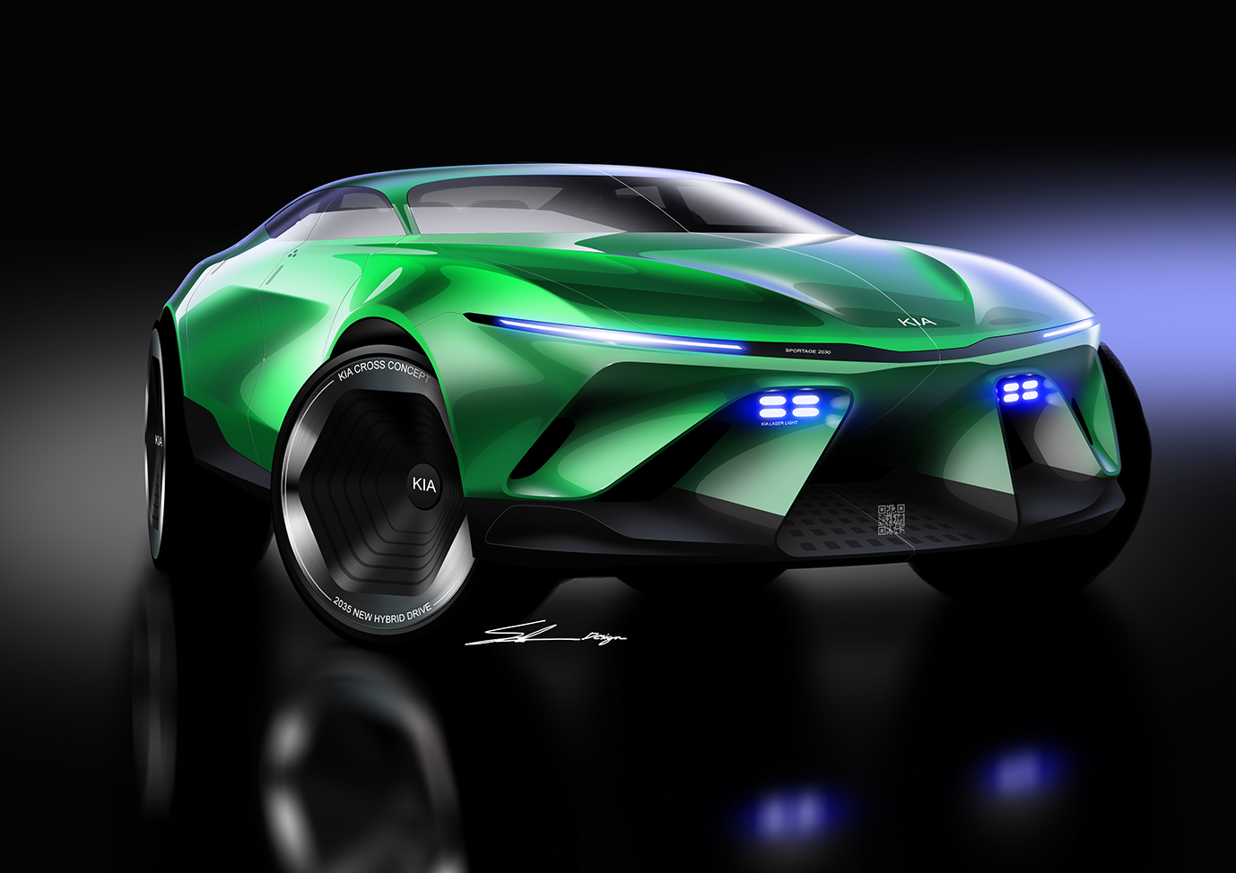 design sketch，Hand drawn，automobile，hosein Soleiman，