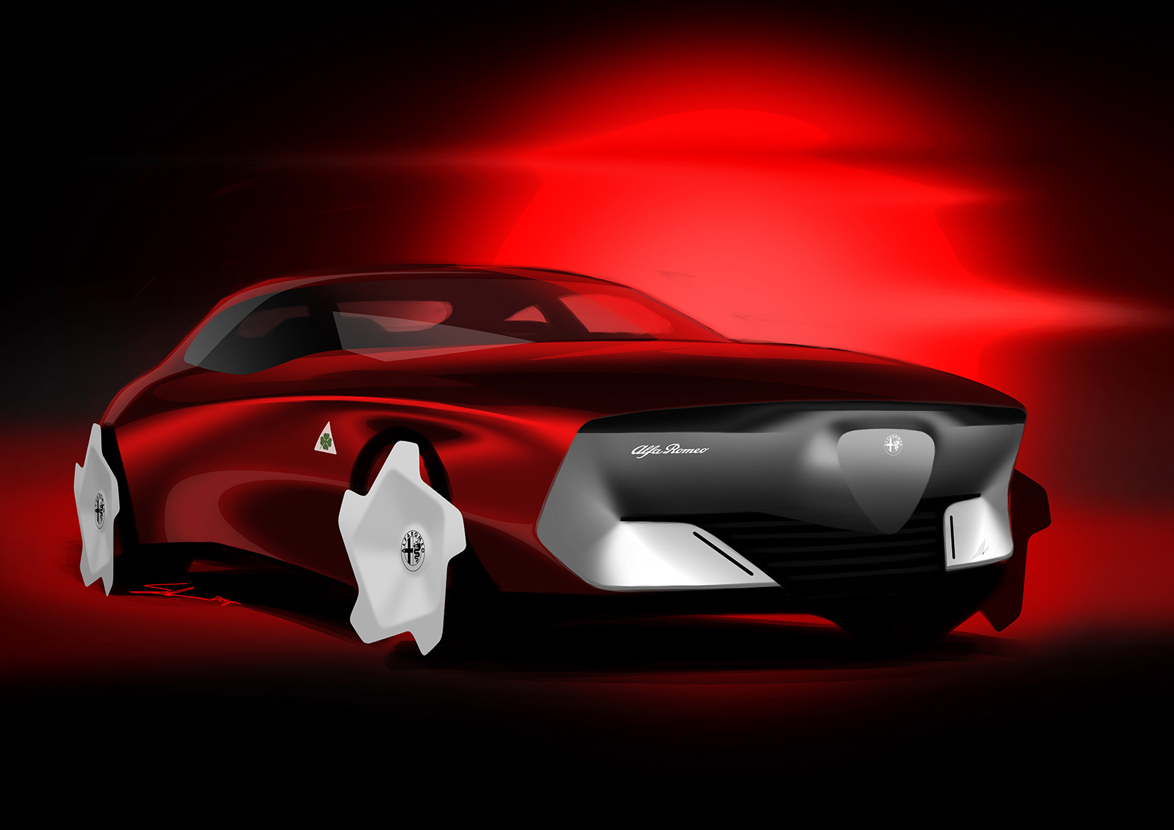 design sketch，Hand drawn，automobile，hosein Soleiman，