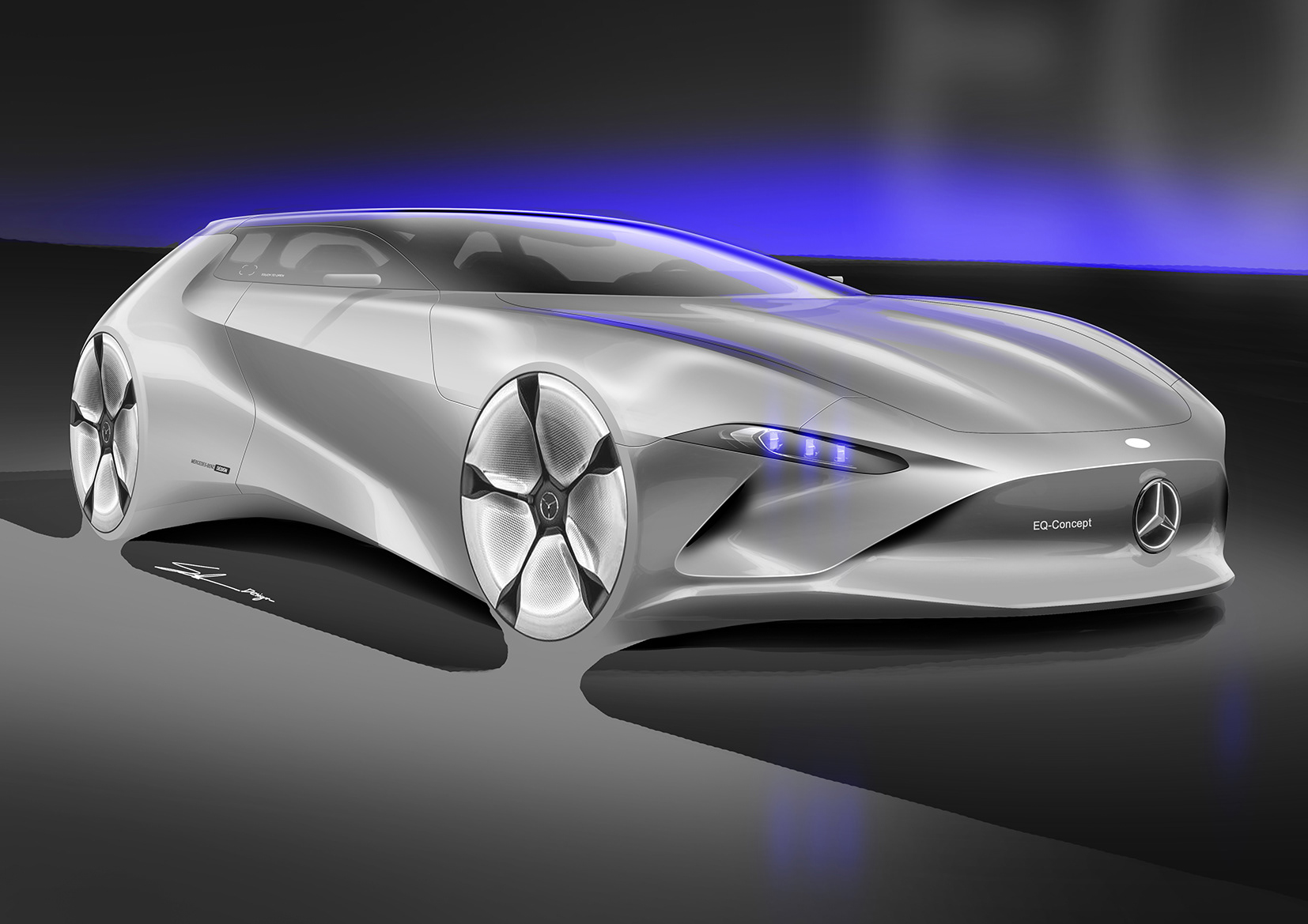 design sketch，Hand drawn，automobile，hosein Soleiman，