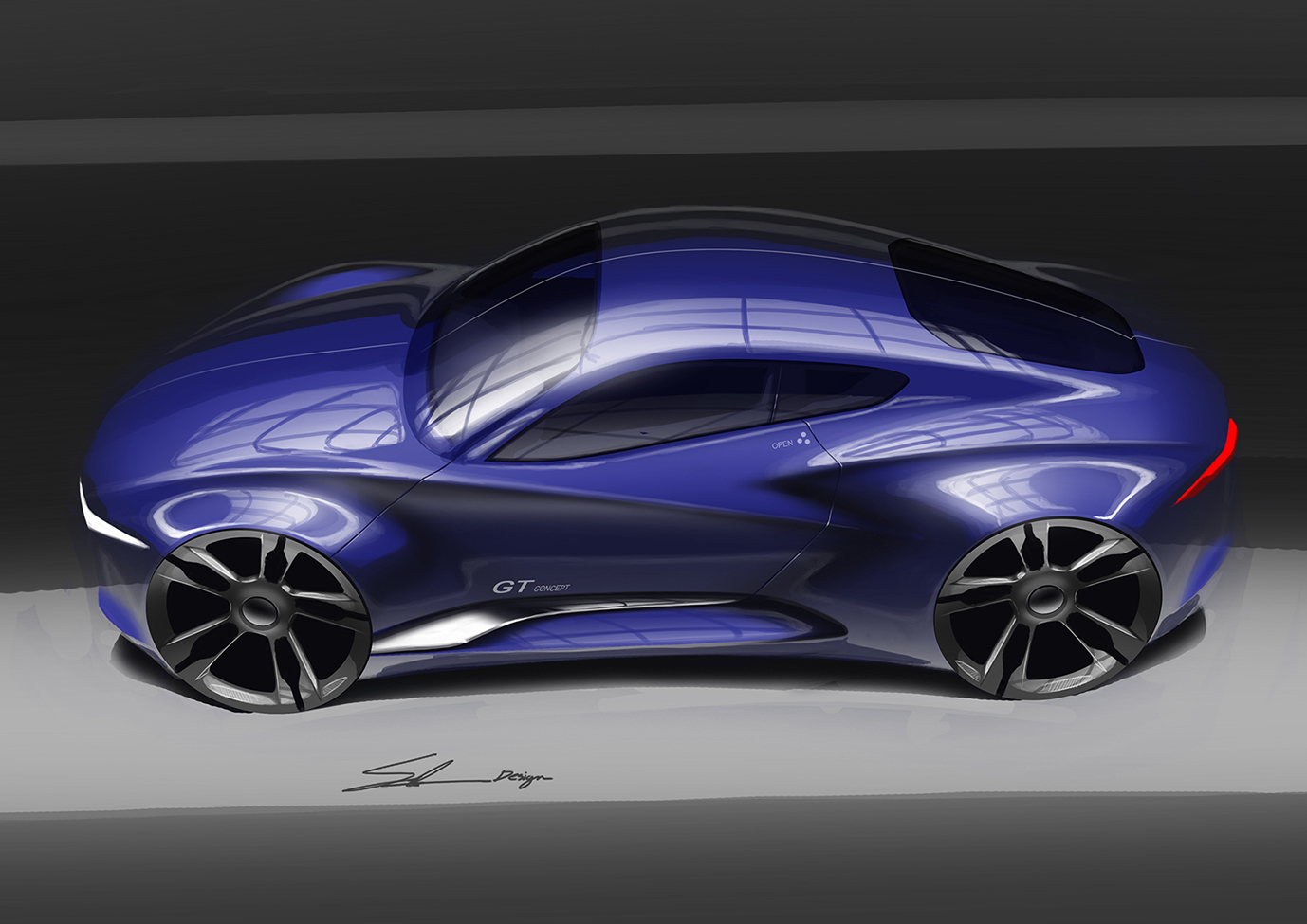 design sketch，Hand drawn，automobile，hosein Soleiman，