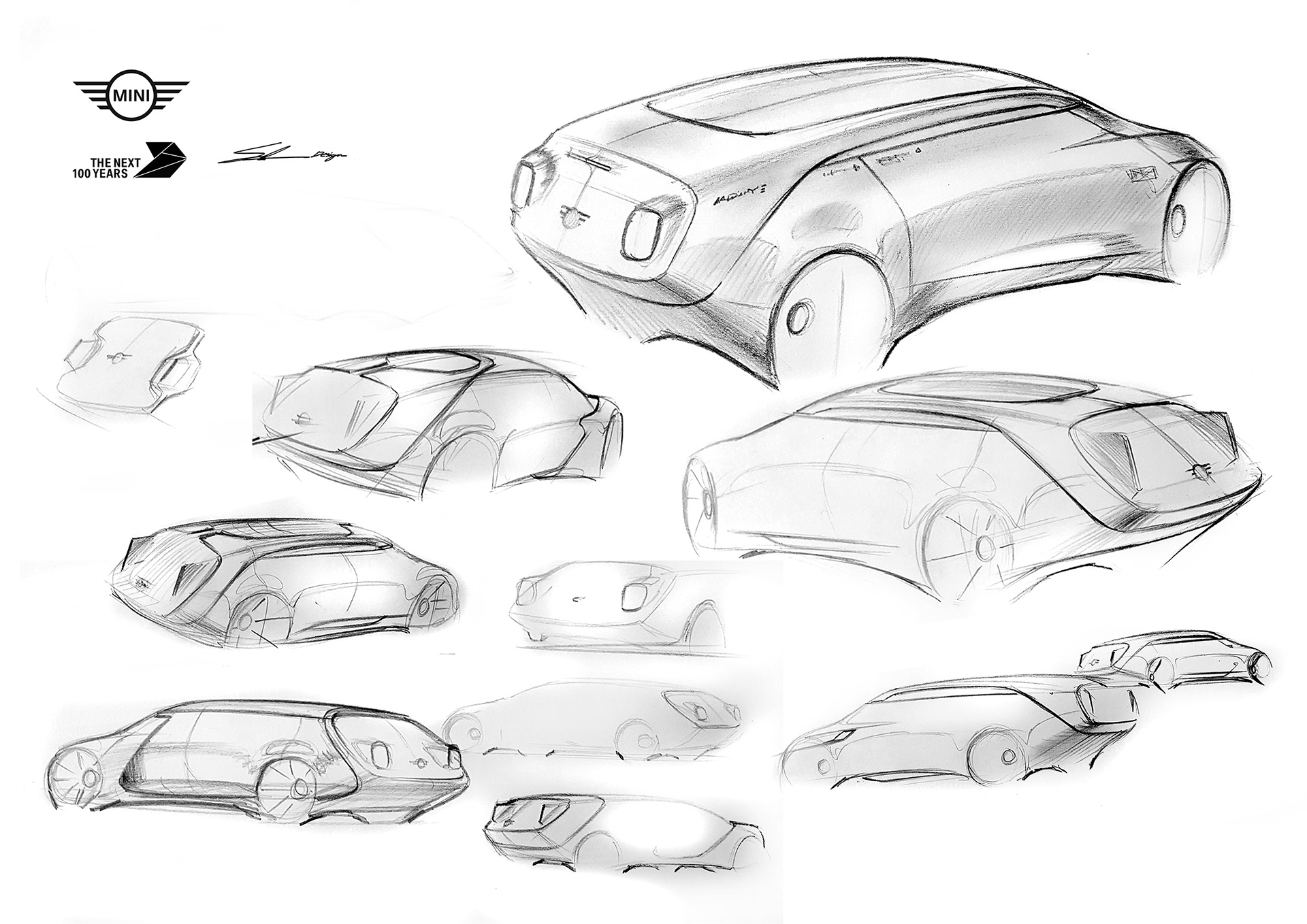 design sketch，Hand drawn，automobile，hosein Soleiman，