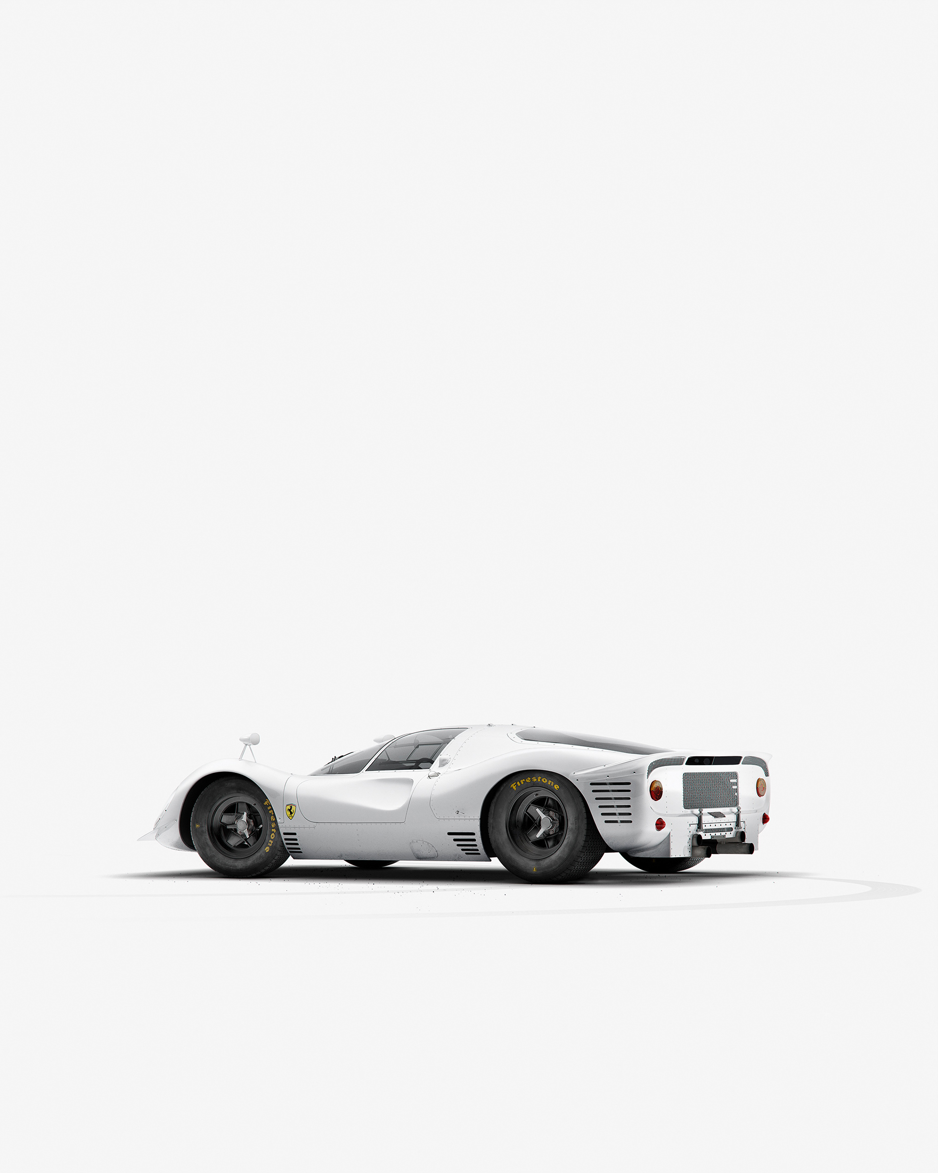 Ferrari 330 P4，automobile，white，