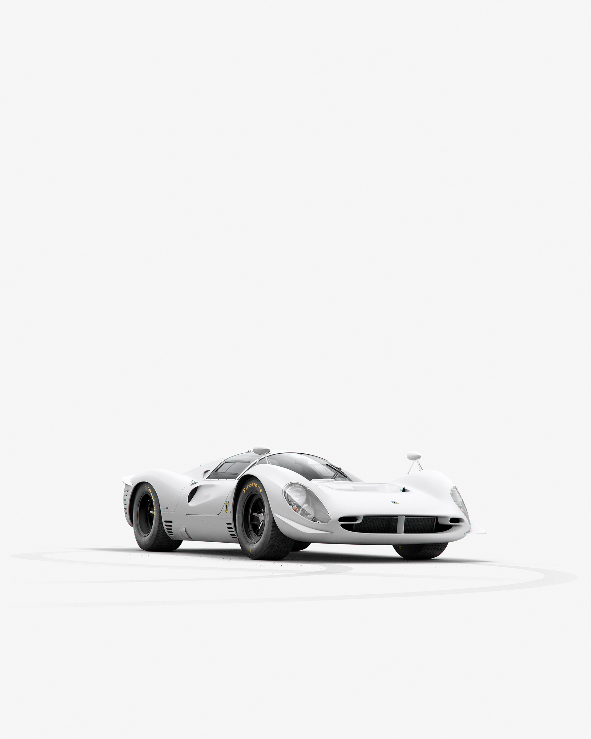 Ferrari 330 P4，automobile，white，