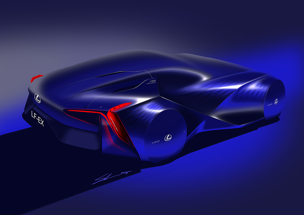 Sketch TOYOTA，Hand drawn，Electronic engraving，