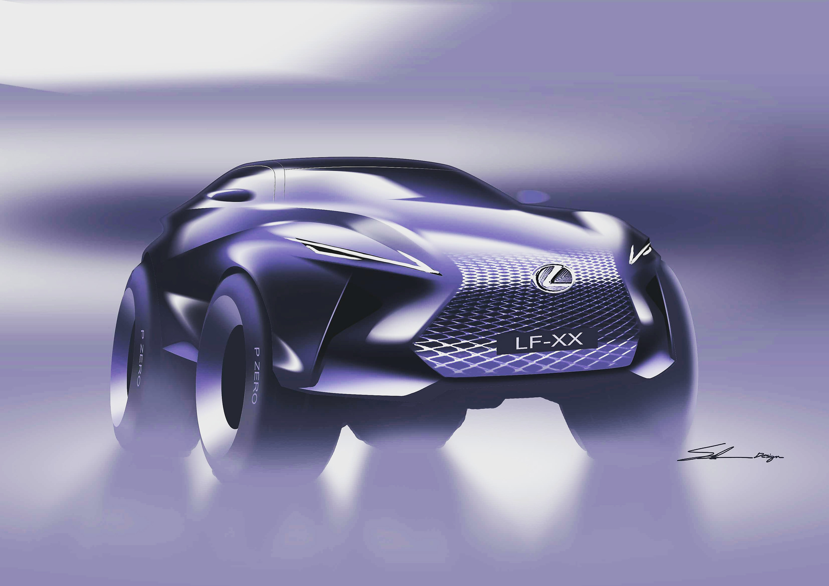 Sketch TOYOTA，Hand drawn，Electronic engraving，
