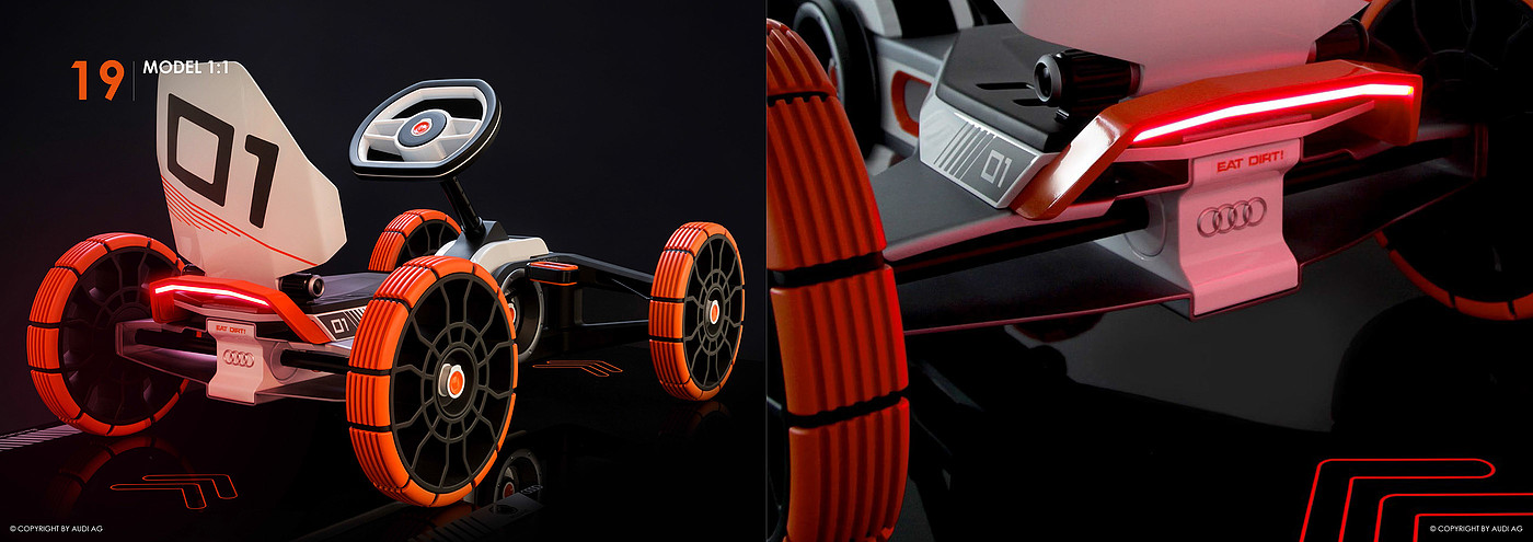 Hand drawn，Racing toy，AUDI ROOKIE，