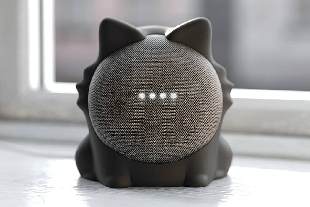 外壳，硅胶，Google Nest Mini，可爱，猫，