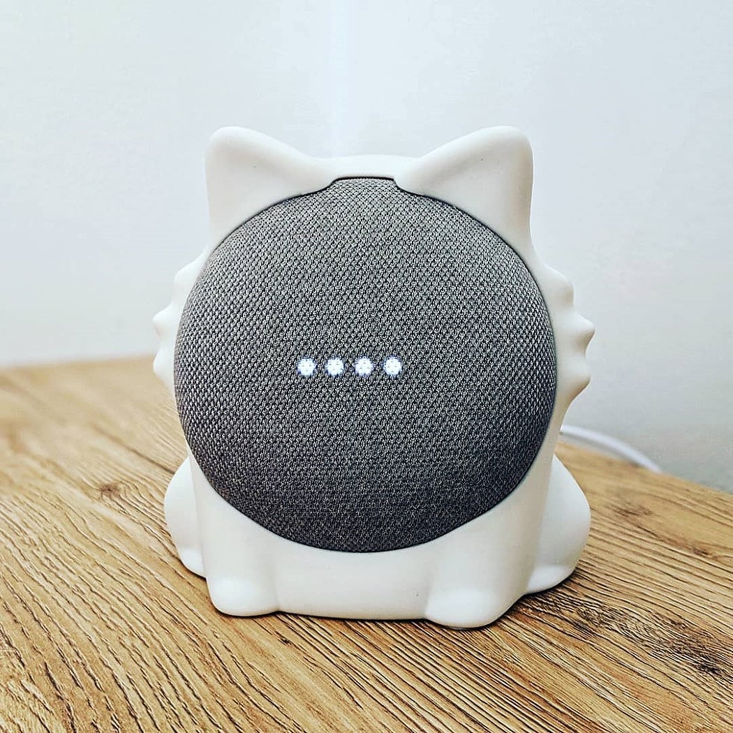 外壳，硅胶，Google Nest Mini，可爱，猫，