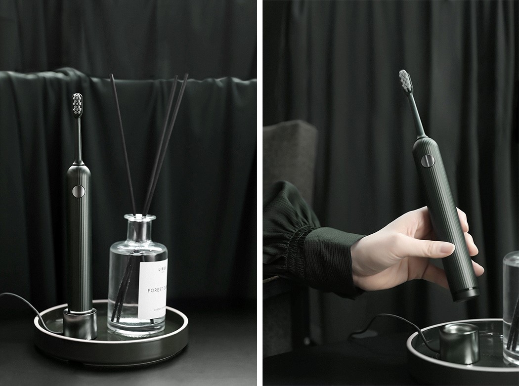 Electric toothbrush，Simplicity，black，Wireless charging，