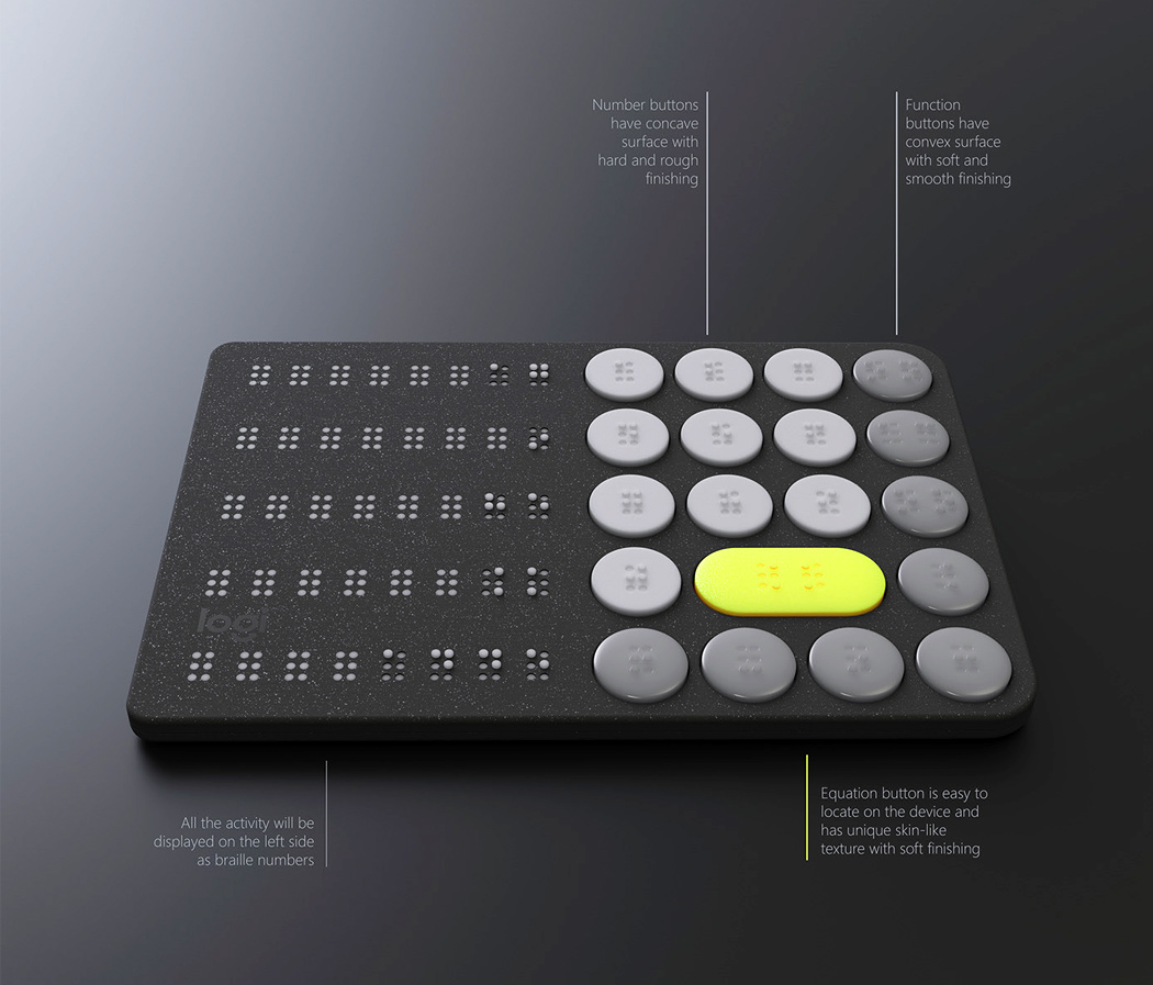 Calculator，Visual impairment cognition，Bluetooth connectivity ，speaker，Ergonomics，