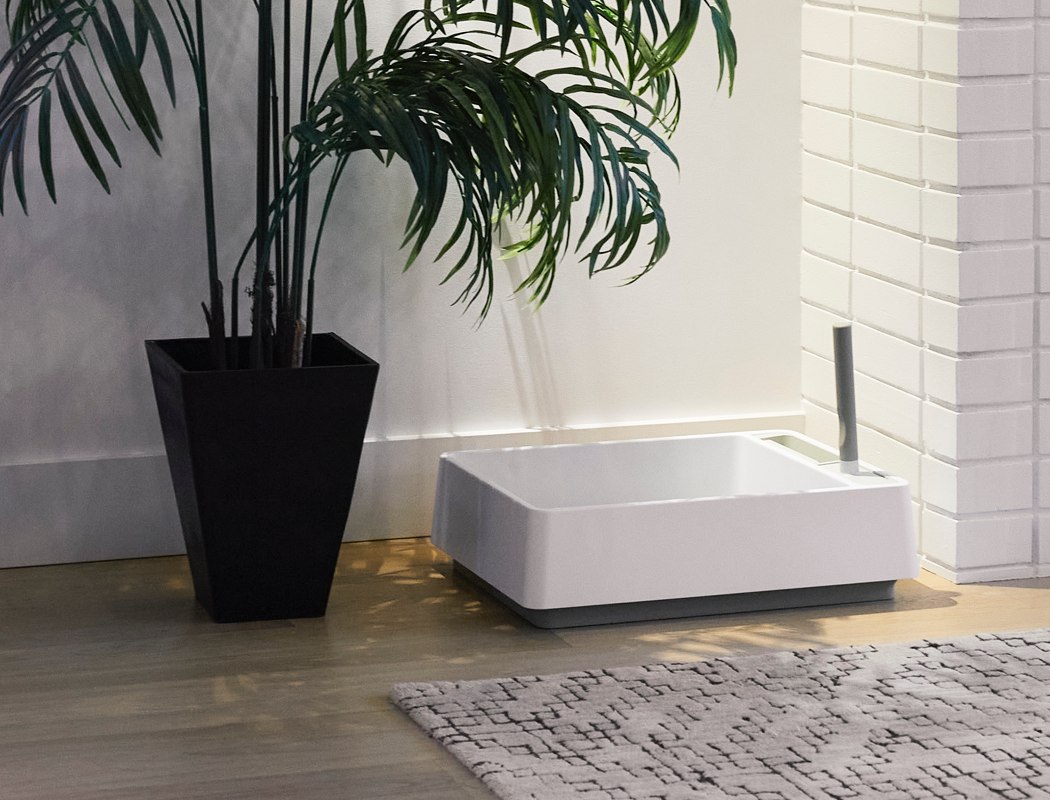 Cove，Move & Down，white，Toilet，Litter Basin，Kitty，Pets，