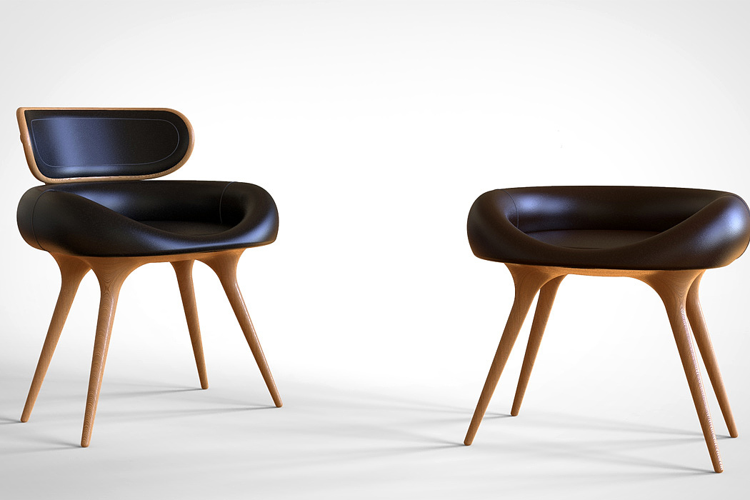 Moons，Chair design，black，