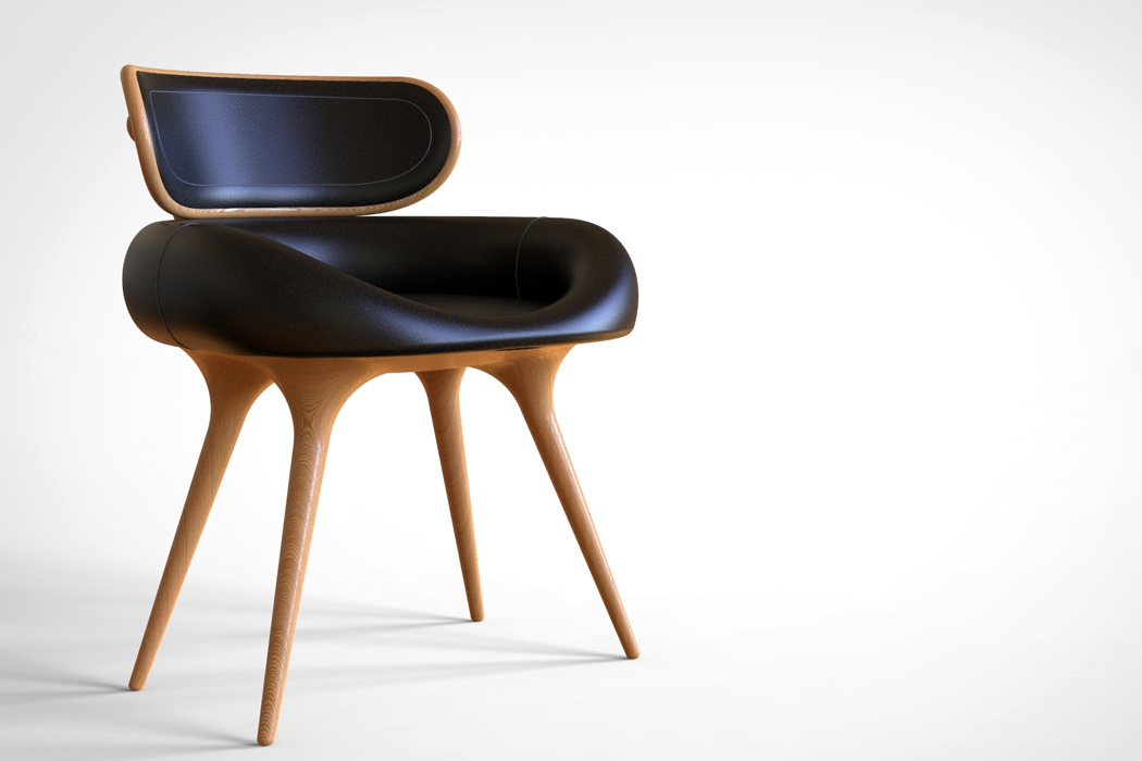 Moons，Chair design，black，