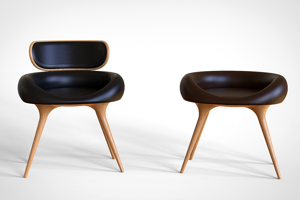 Moons，Chair design，black，