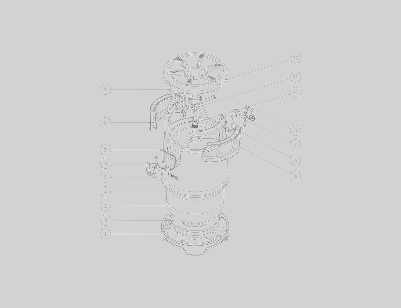 zero，Liquefied petroleum gas，portable，industrial design，