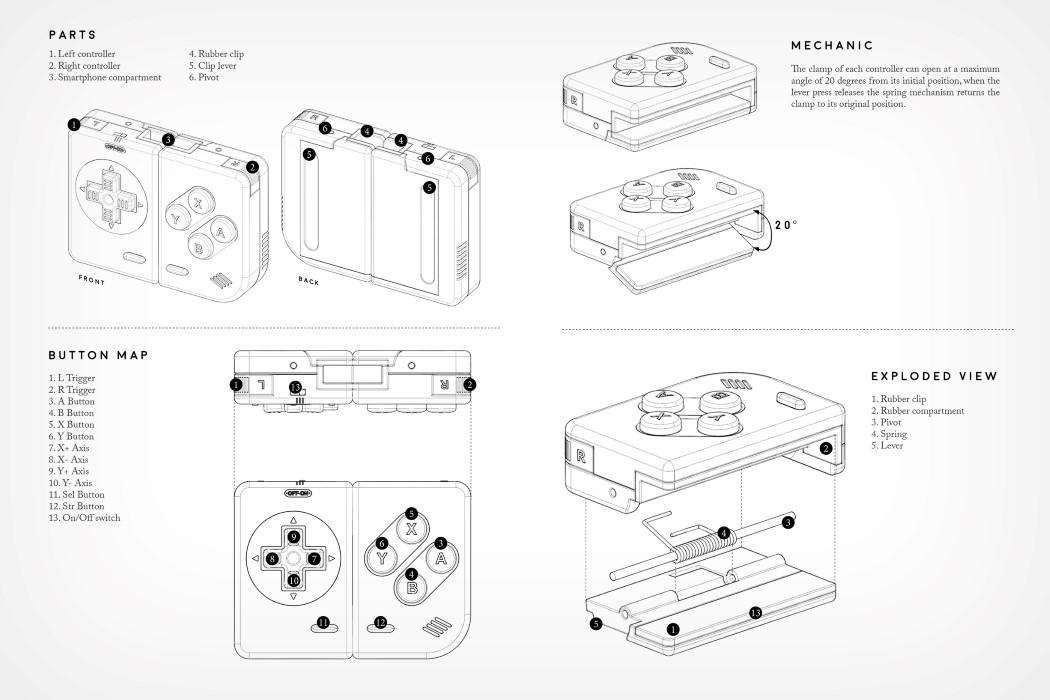 CLIPPED，controller，white，