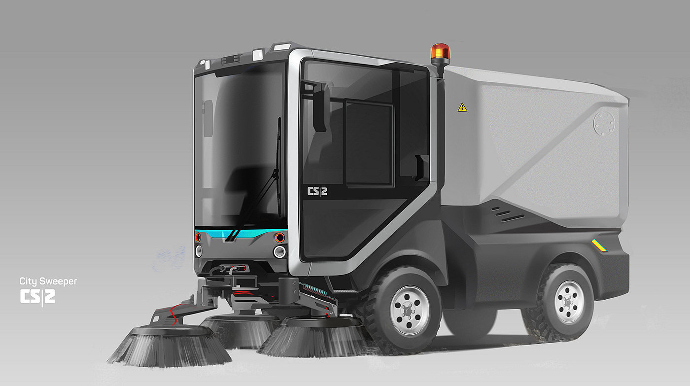 Cleaning car，Hand drawn，Electronic engraving，