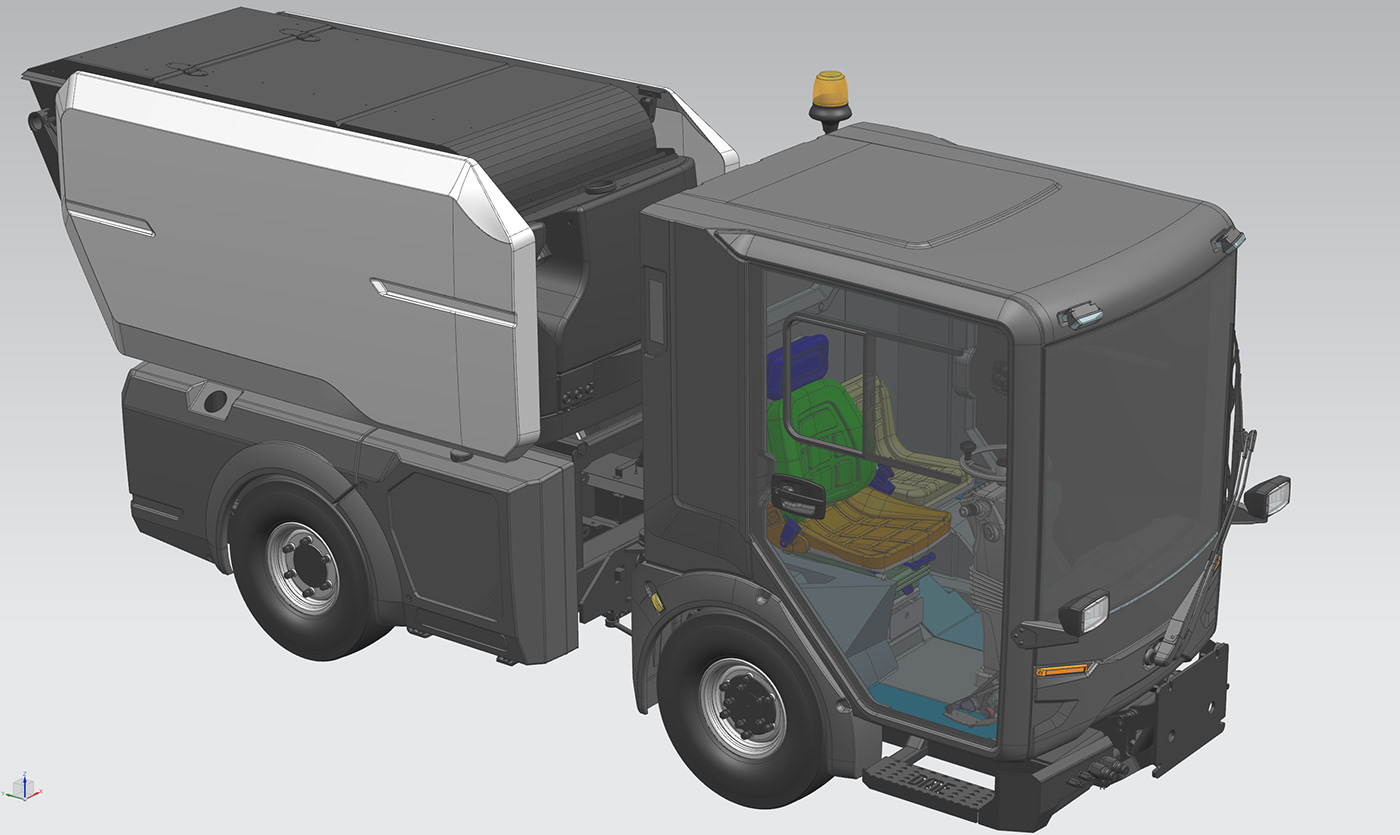 Cleaning car，Hand drawn，Electronic engraving，