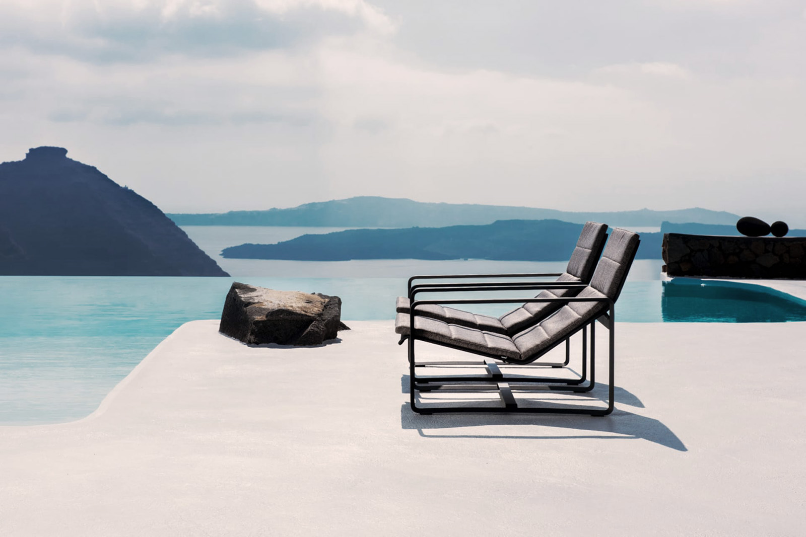 Neutra Collection，deck chair，Metal，