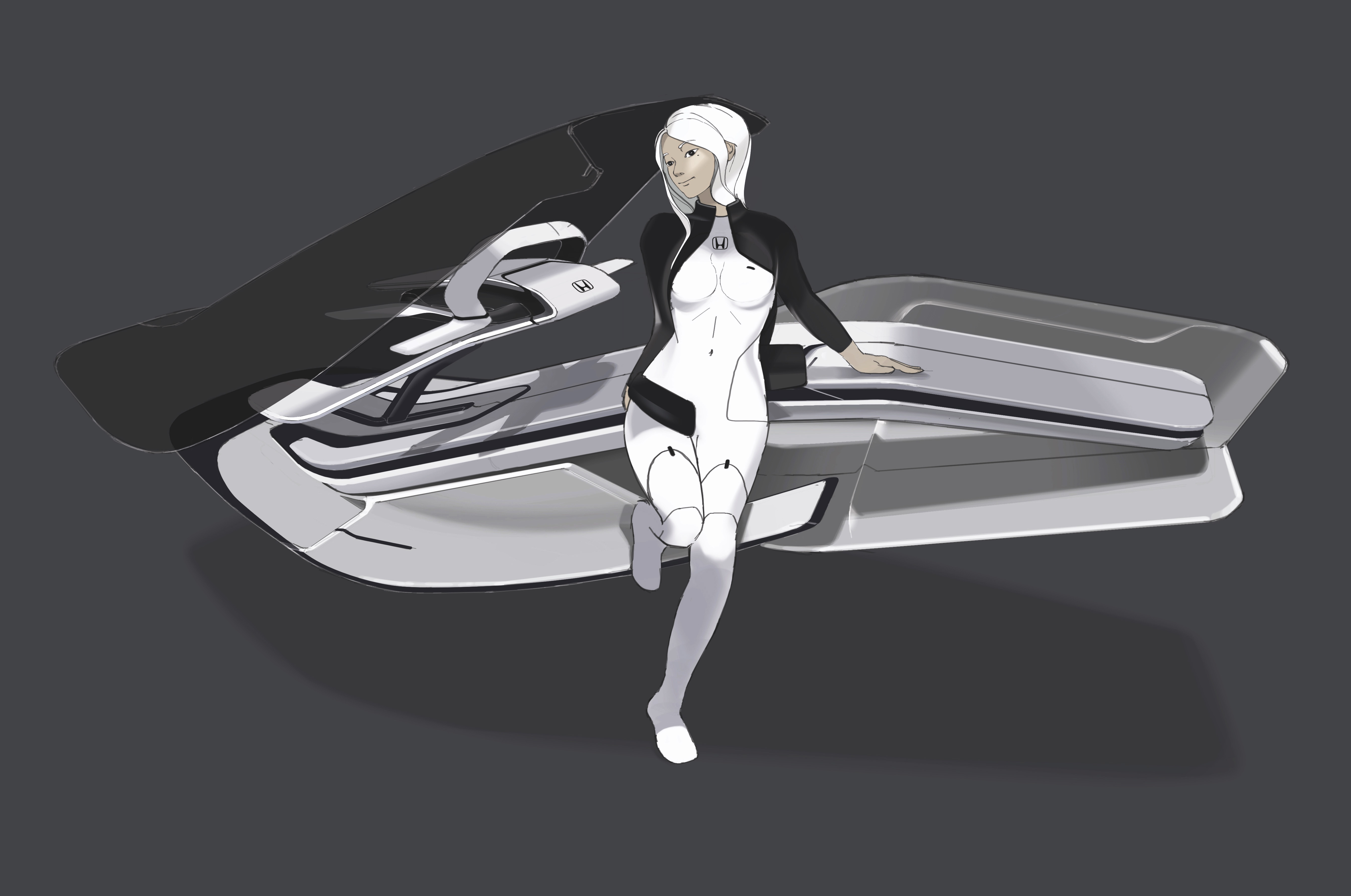 conceptual design，Interior design，Vehicle design，submarine，honda，