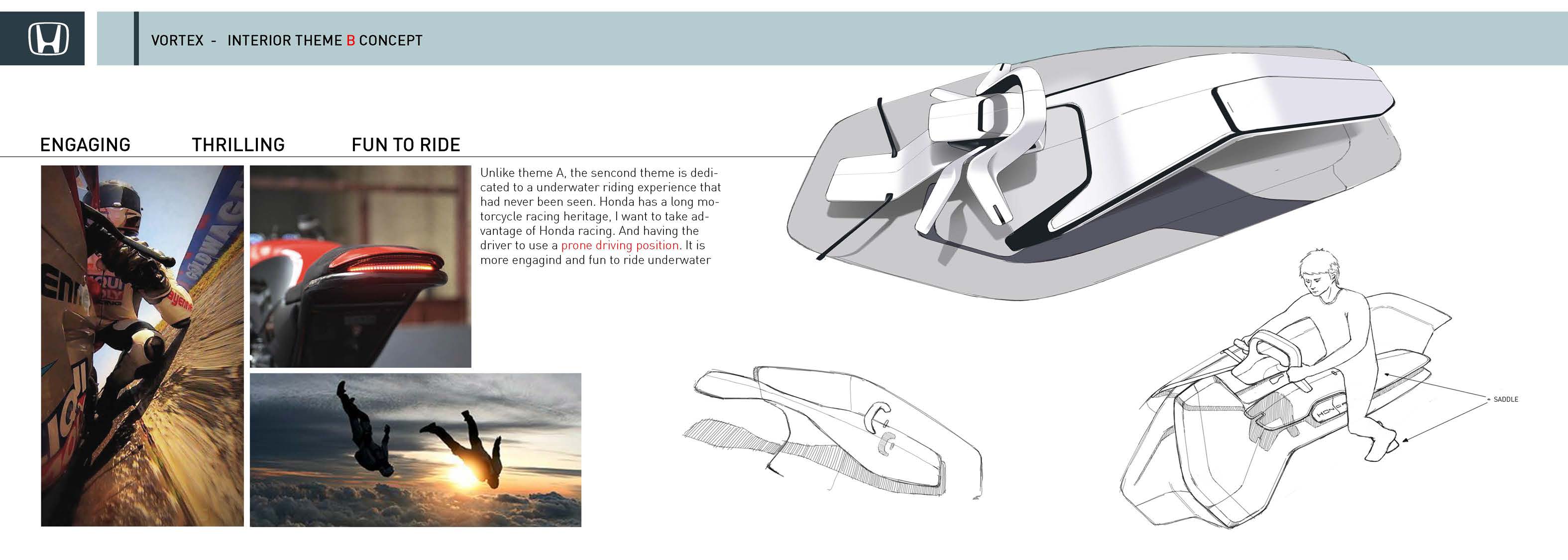 conceptual design，Interior design，Vehicle design，submarine，honda，