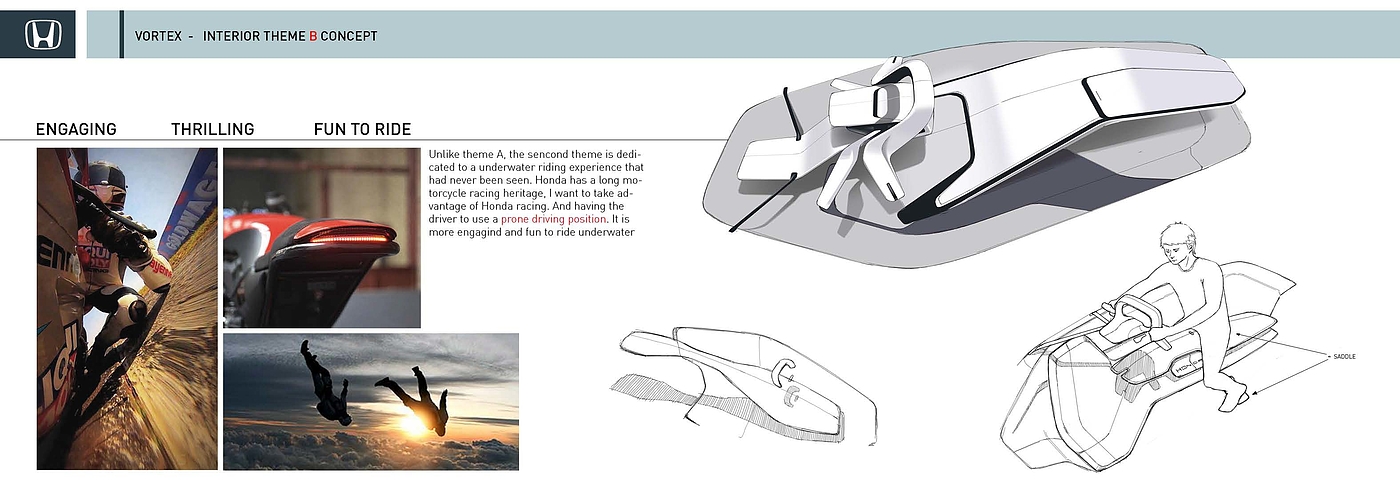 conceptual design，Interior design，Vehicle design，submarine，honda，