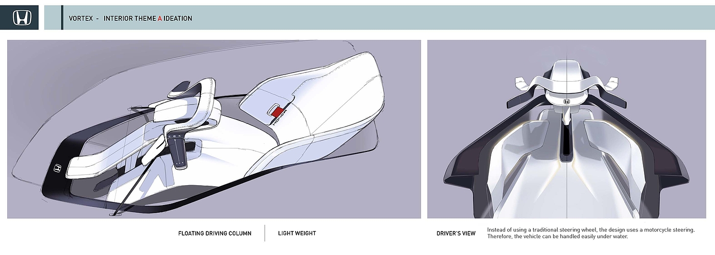 概念设计，内饰设计，交通工具设计，潜水艇，honda，