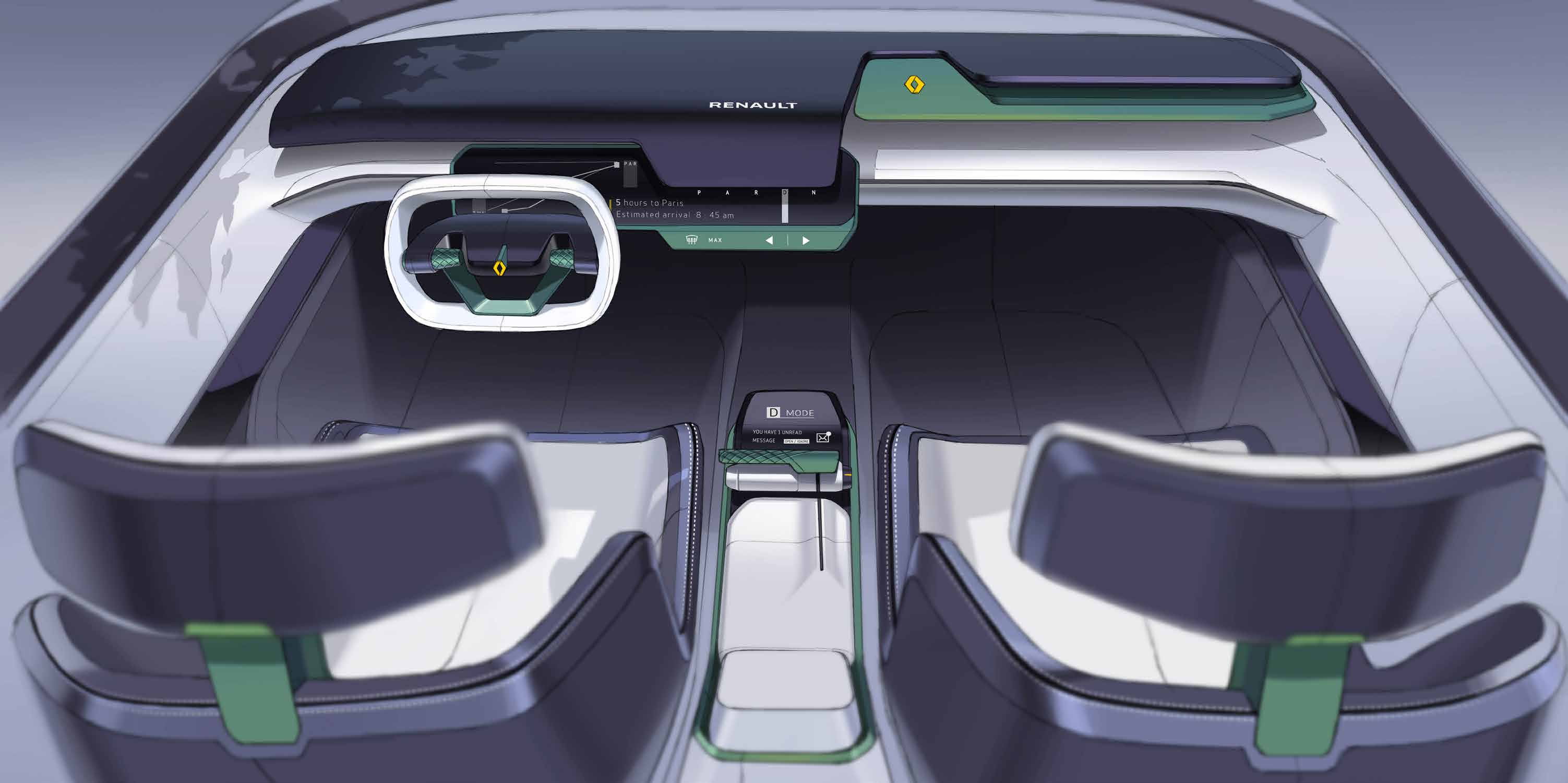 Automatic driving，Automobile design，Interior design，conceptual design，Vehicle design，Renault，