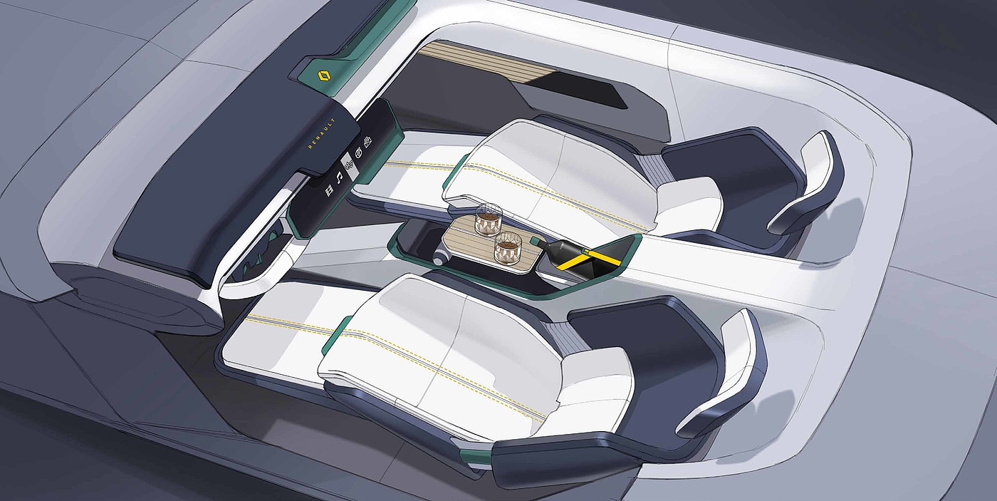 Automatic driving，Automobile design，Interior design，conceptual design，Vehicle design，Renault，