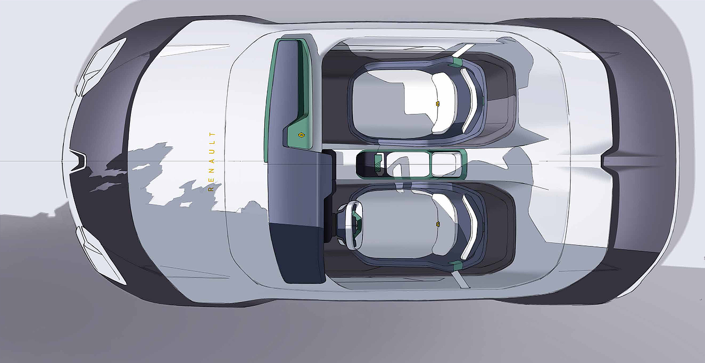 Automatic driving，Automobile design，Interior design，conceptual design，Vehicle design，Renault，