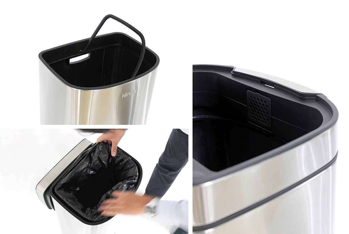 Clindo，modern，integrate，intelligence，Push dustbin，