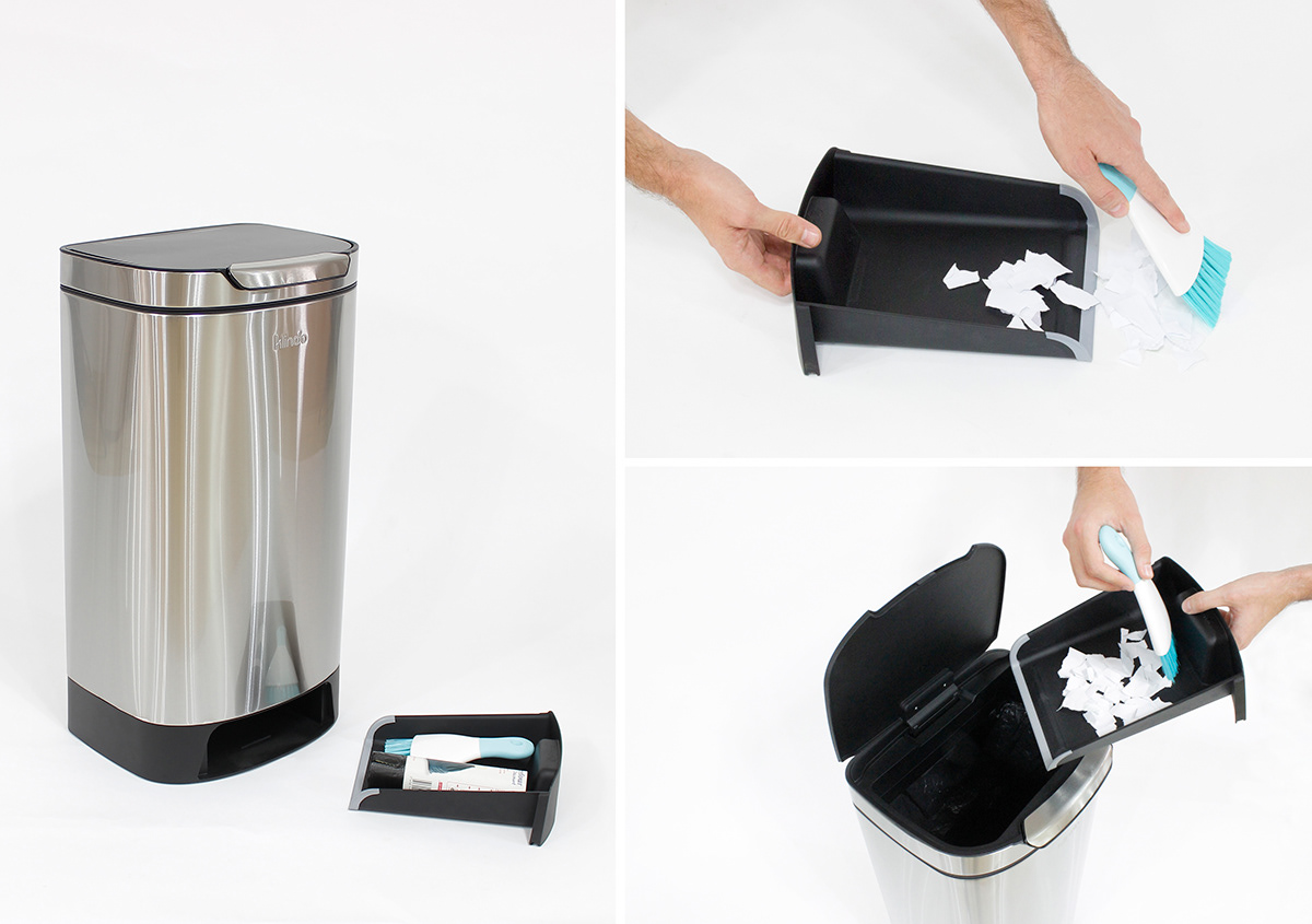 Clindo，modern，integrate，intelligence，Push dustbin，