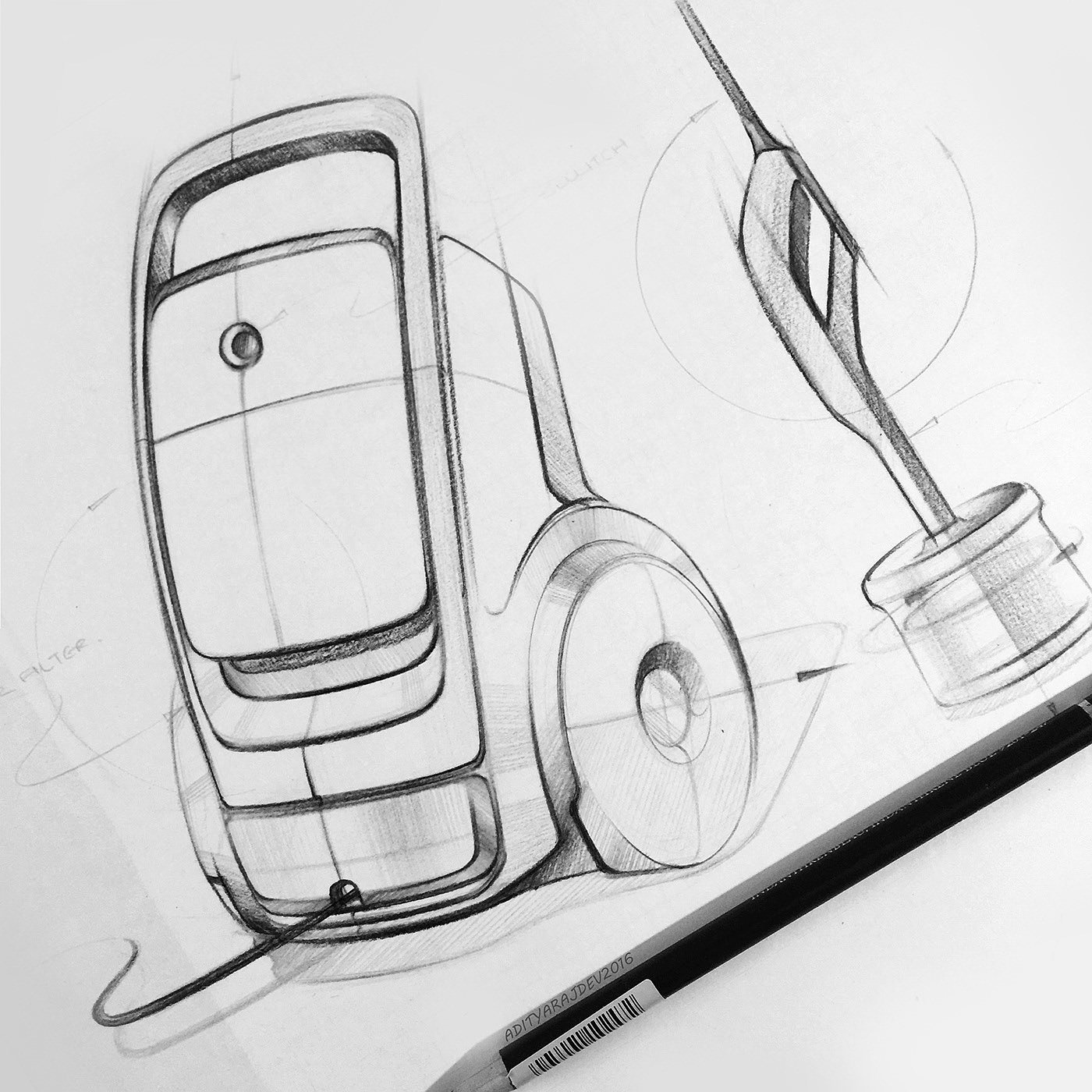 product design，sketch，Render，Hand drawn，Ubee ，