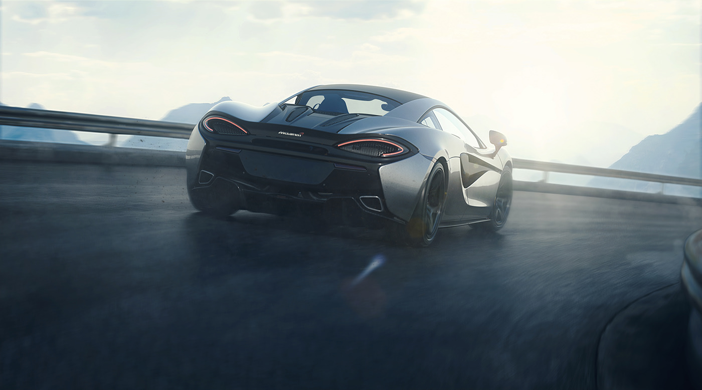 Sports car，blue，modern，illustration，