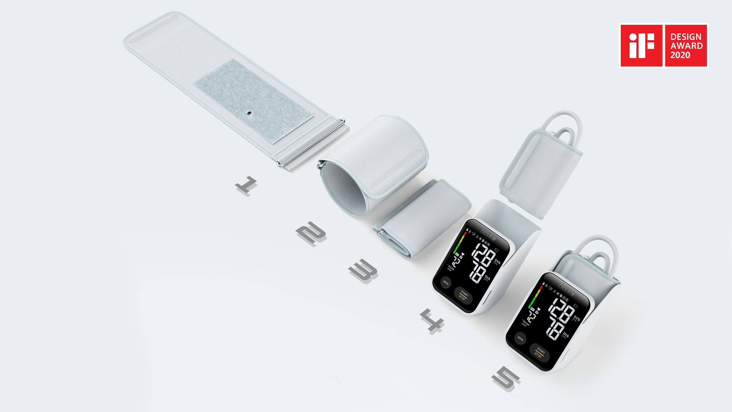 Electronic sphygmomanometer，If Award，Household electronic products，Design products，