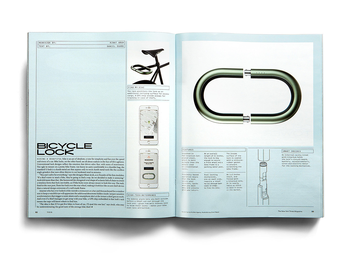 NYT Magazine，Bicycle lock，Bicycle accessories，product design，