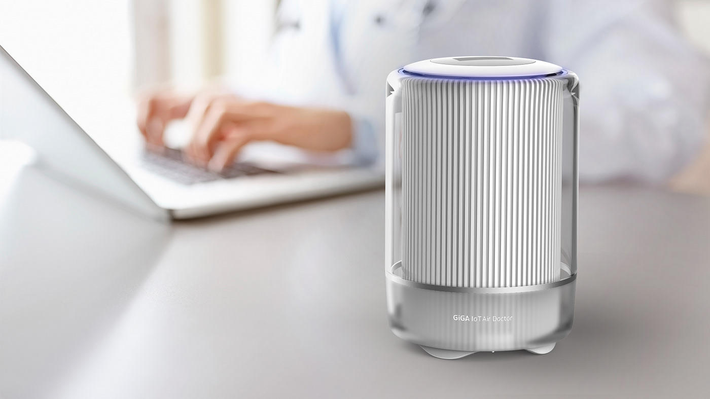 KT GIGA IoT Air Doct，Air quality tester，Household Electric Appliances，product design，