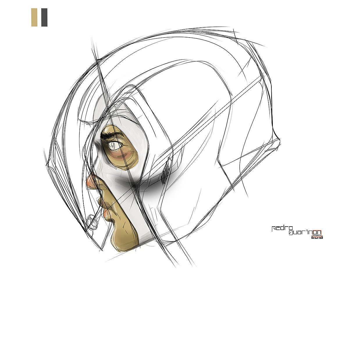 Hand drawn，design sketch，industrial design，Cool，security，