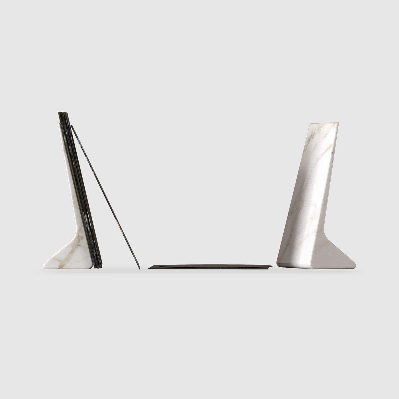 WEDGE，Book rack，Marble，Architecture，multi-function，