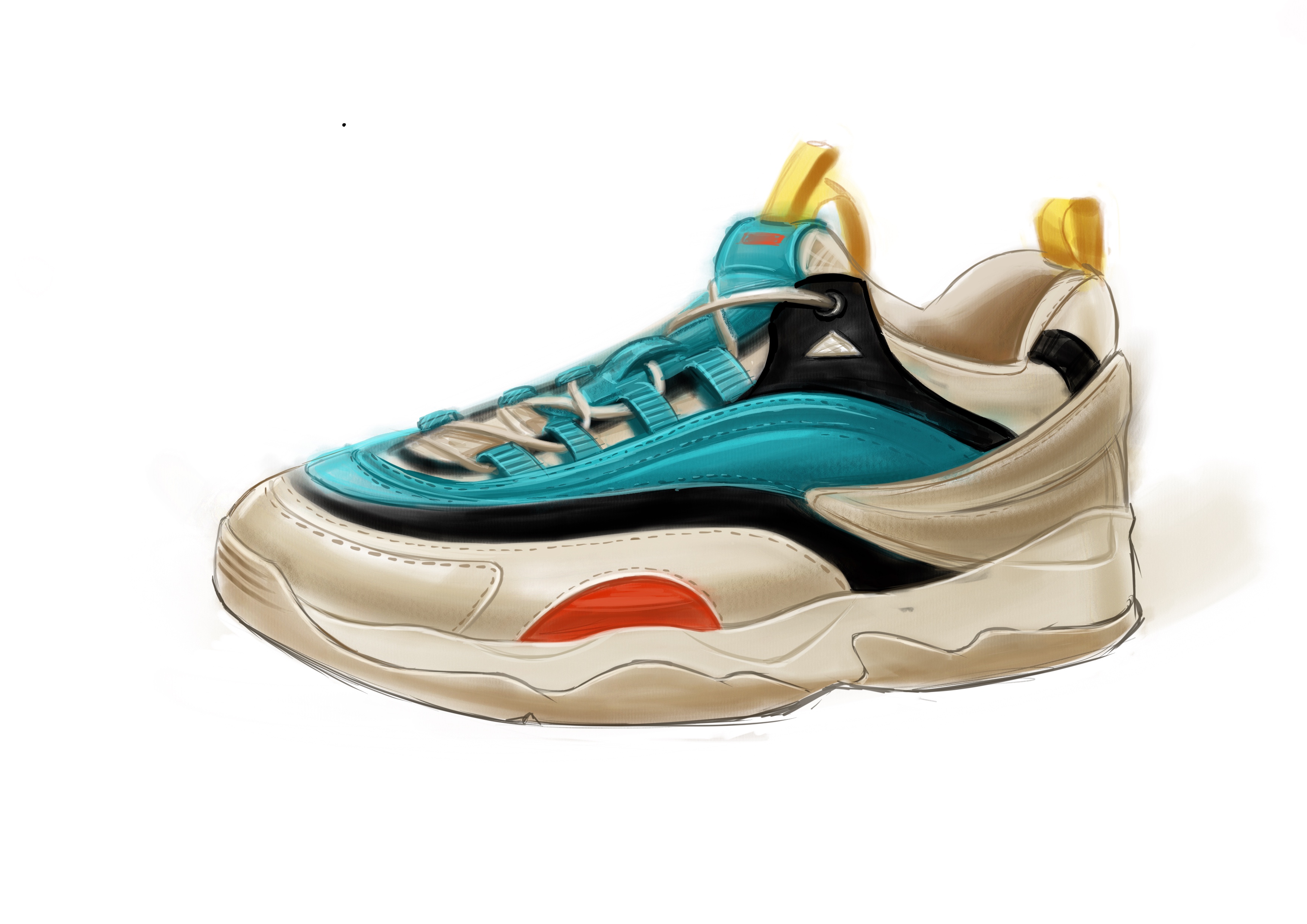 wacom ，ipad，Procreate，Shoe rendering，