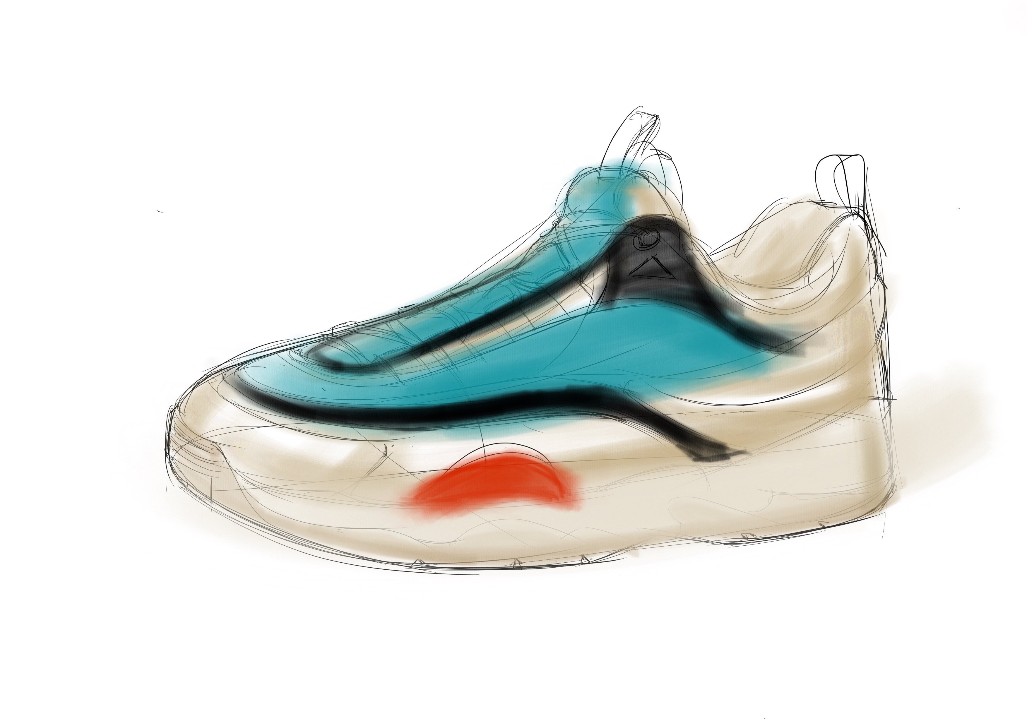 wacom ，ipad，Procreate，Shoe rendering，