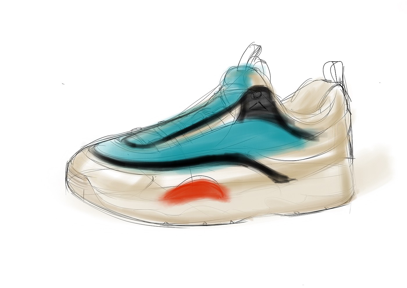wacom ，ipad，Procreate，Shoe rendering，