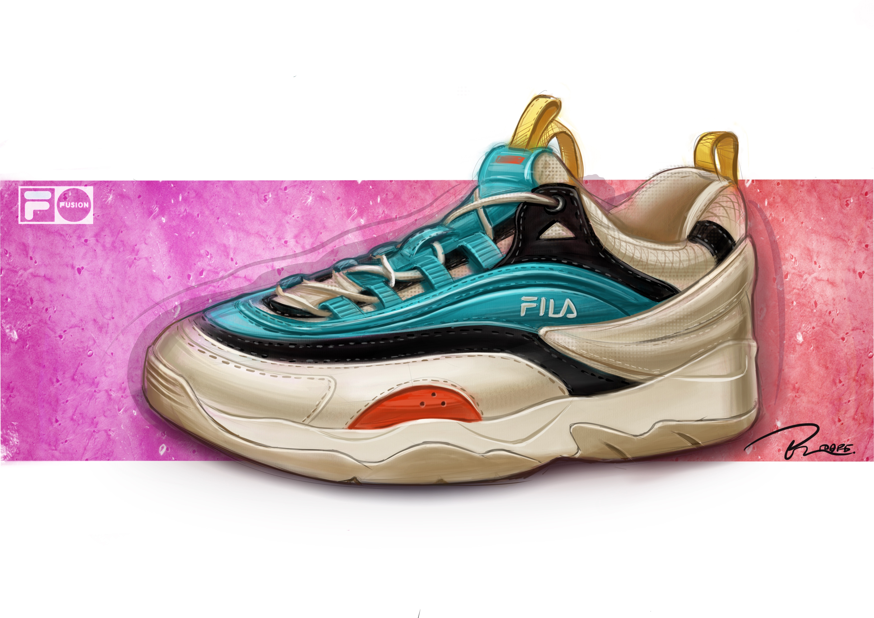 wacom ，ipad，Procreate，Shoe rendering，