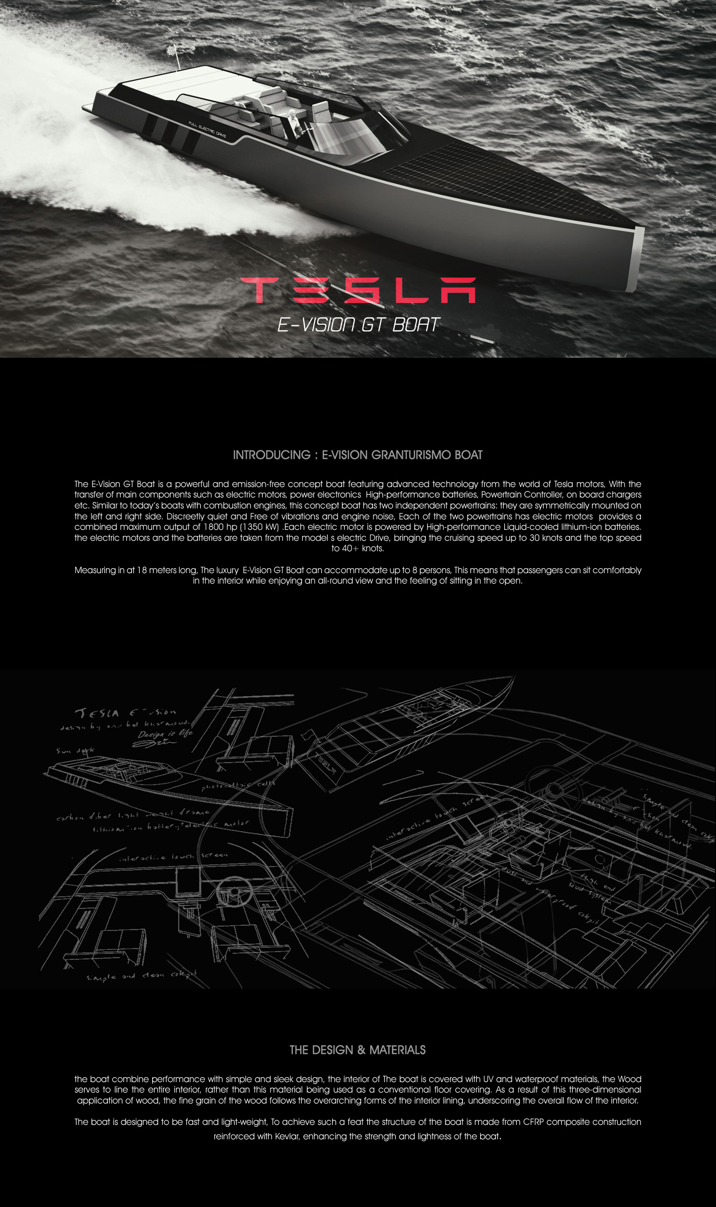 tesla，yacht，conceptual design，