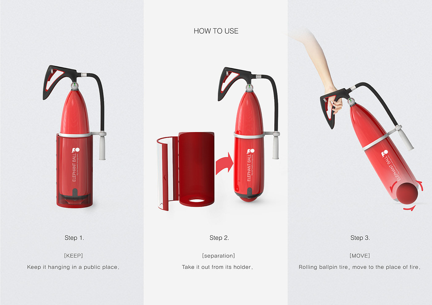 Fire Extinguisher，ELEPHANT BALL，Fire fighting tools，industrial design，