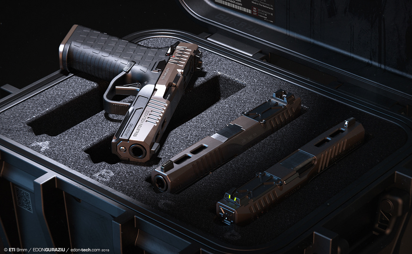 firearms，arms，Edon Guraziu，Render，Transport box，ETI 9mm CRATE，