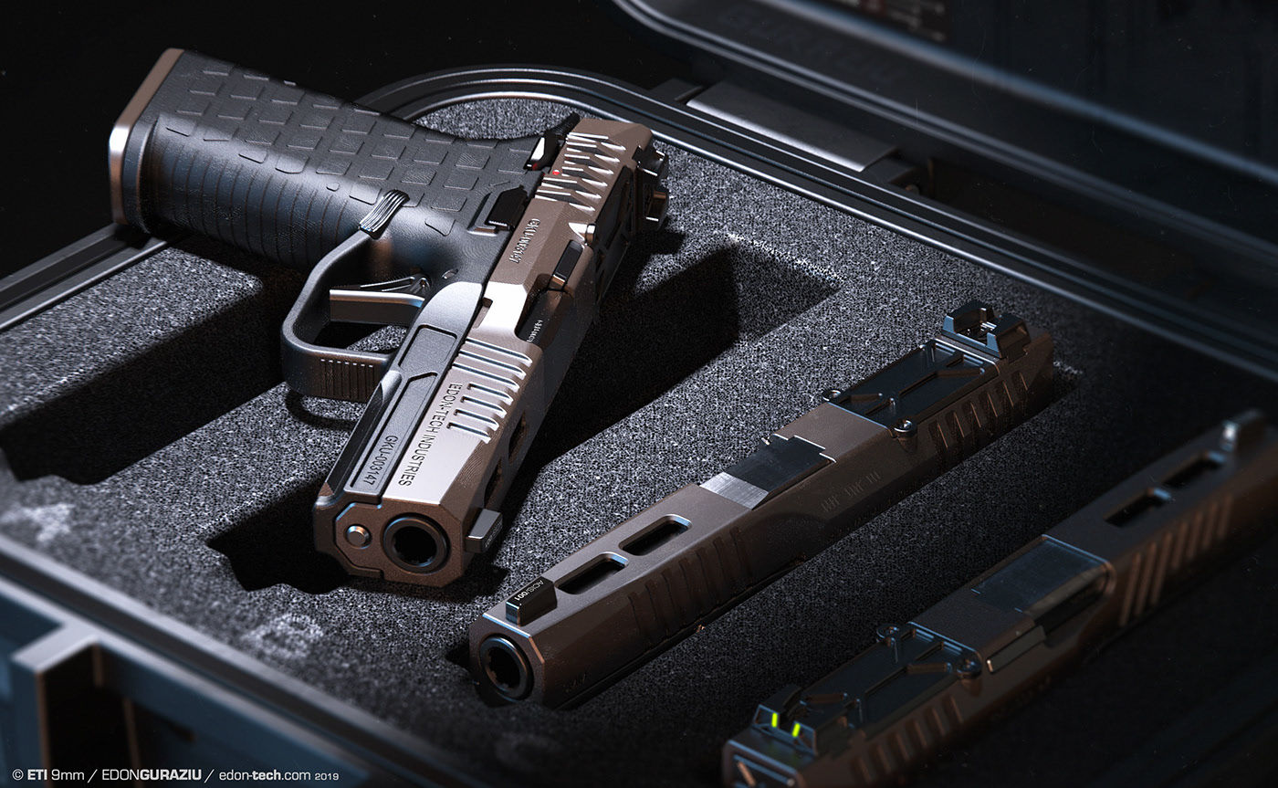 firearms，arms，Edon Guraziu，Render，Transport box，ETI 9mm CRATE，
