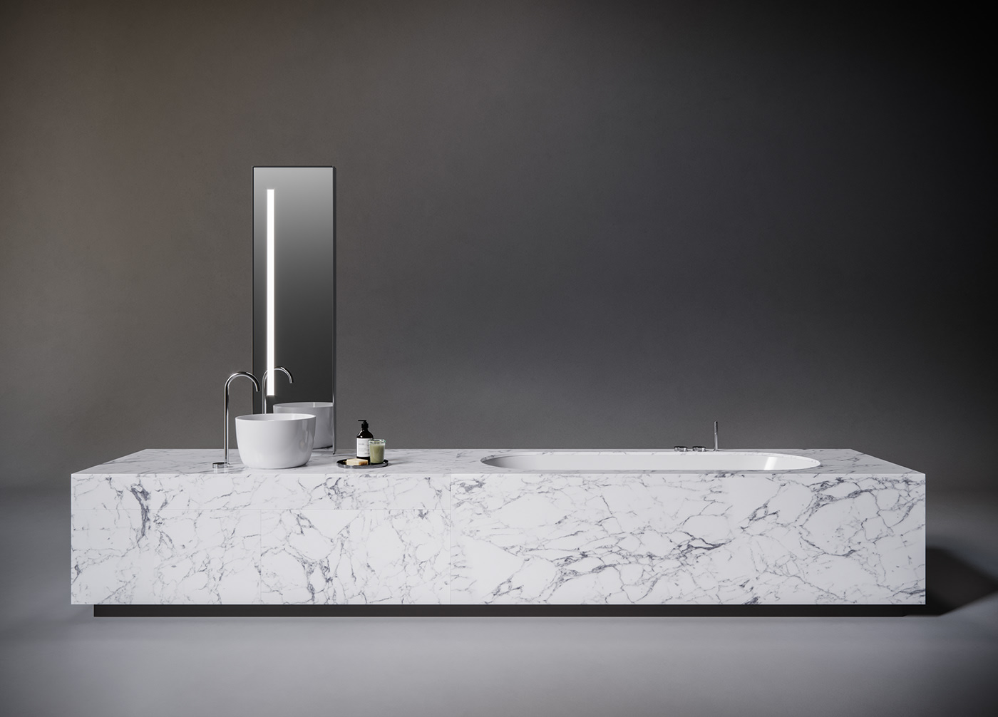 bathtub，Wash basin，bathroom，Marble，furniture，